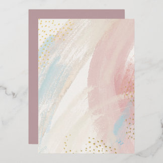 DIY Blank Watercolor & Gold Foil Party Einladung