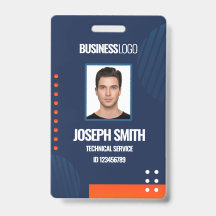 DIY Business Custom Modern Employee Foto ID Abzeic