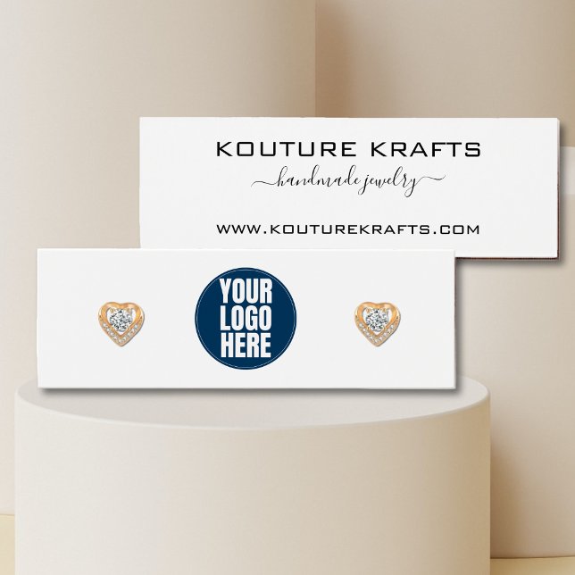 DIY Business Logo Stud Ohrringe Schmuck (business logo stud earring display card)