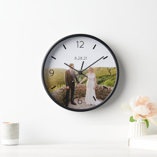 DIY Clock | Benutzerdefiniertes Foto, Name, Text Uhr (Zuhause)