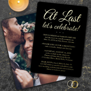 DIY Color bei der letzten Hochzeitsfeier 1 Foto Folieneinladung