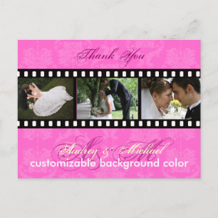 DIY Color/Damask Fotos Danke, dass Sie Postkarten