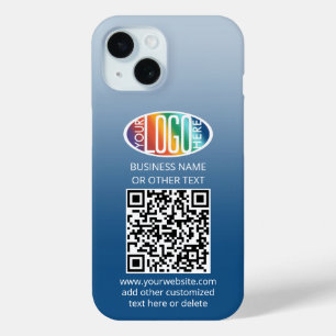 DIY Color Gradient ・ Firmenlogo und QR-Code stark Case-Mate iPhone Hülle