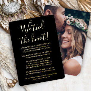 DIY Color Wir tippten das Foto Hochzeitsempfang. Folieneinladung