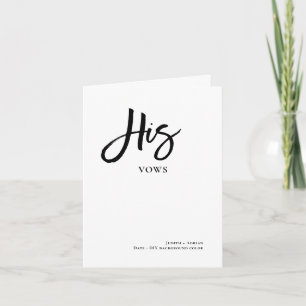 DIY Colors Chic Handwrits Skript Seine Vows Card Karte