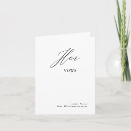 DIY Colors Elegane Luxe Calligraphie Ihre Vows Car Karte