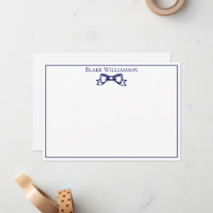 DIY Colors Elegante Bow Ribbon #6 Gerahmt Blue Mitteilungskarte