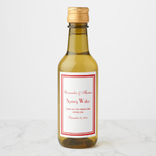 DIY Colors Elegantes Gerahmtes Wasser Flasche Etik Weinetikett