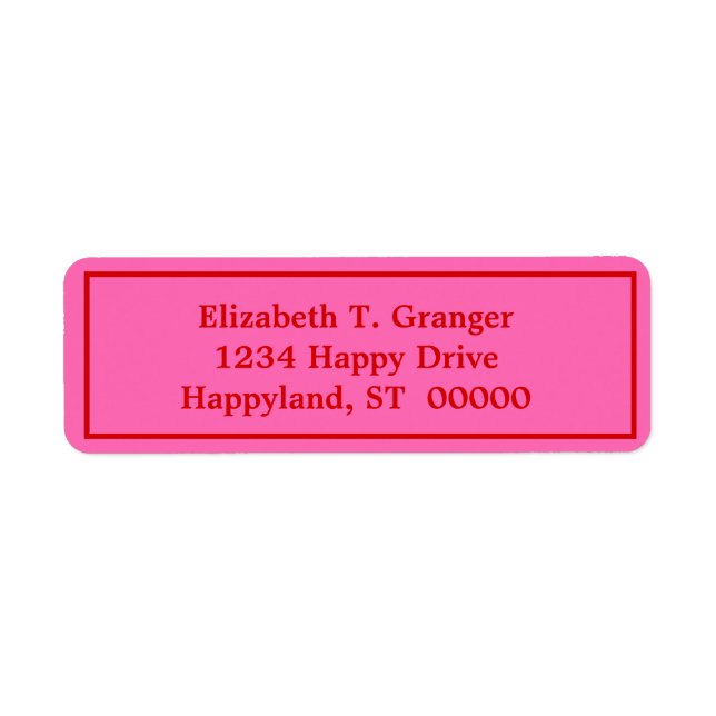 DIY Colors Gerahmt Hot Pink Red Label (Vorne)