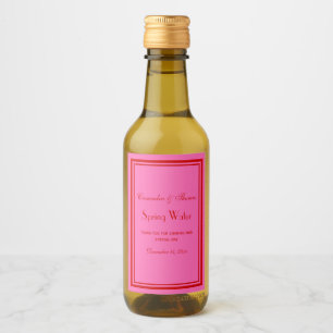 DIY Colors Red Hot Pink Gerahmt Weinetikett