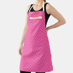 DIY Colors Red Hot Pink POLKA Dots Dottern Punktes Schürze