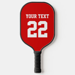 DIY Colors Red Sports Team Jersey Pickleball Schläger
