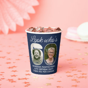 DIY Colors ・ Schauen Sie, wer 60 Geburtstagsparty  Pappbecher