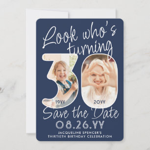 DIY Colors ・ Schauen Sie, wer ist 30 Geburtstagspa Save The Date