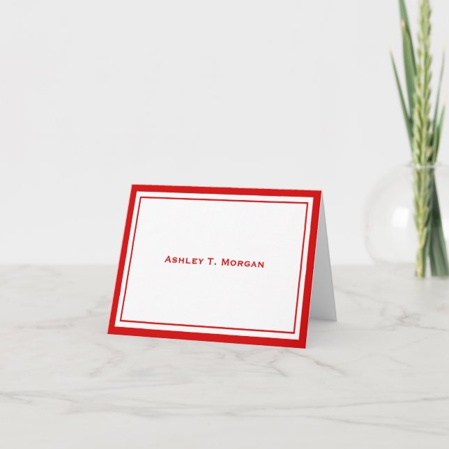 DIY Colors Simply Red White Frame Personalisiert (Vorderseite)