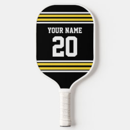 DIY Colors Team Jersey Streifen Yellow Black SV Pickleball Schläger