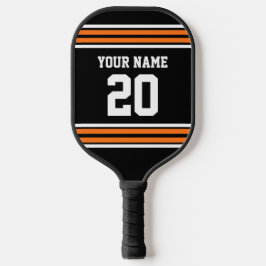 DIY Colors Team Jersey Stripes Orange Black SV Pickleball Schläger