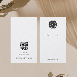 DIY Company Logo und QR Code Earring Display Card Visitenkarte