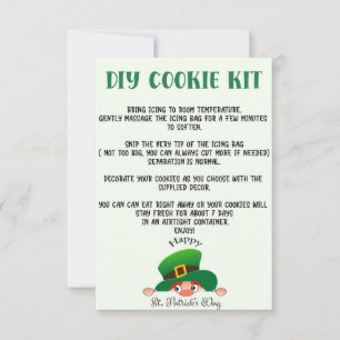 DIY COOKIE KIT ANWEISUNGEN, ST PATRICKS DAY DANKESKARTE