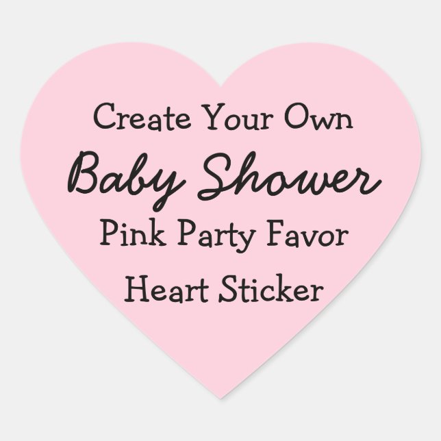 DIY Create your own Pink Baby Shower Favor Sticker (Vorderseite)