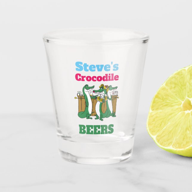 DIY! Crocodile-BIERS aus Shot Glass - Name hinzufü Schnapsglas (Vorderseite)
