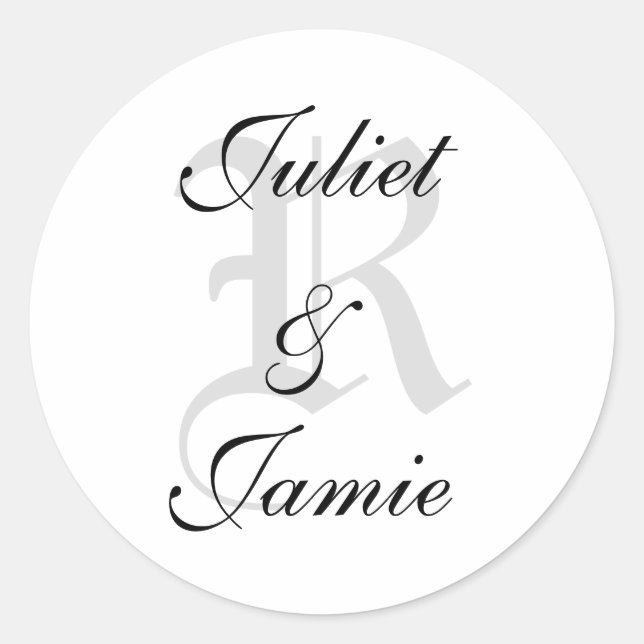 DIY Custom Monogram Sticker (Vorderseite)