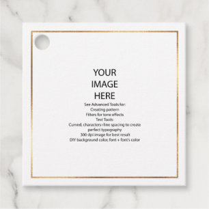 DIY Custom Small Square Imitate Gold Frame Hang Geschenkanhänger