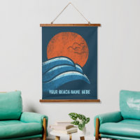 DIY Custom Travel Poster Beach Surfthema