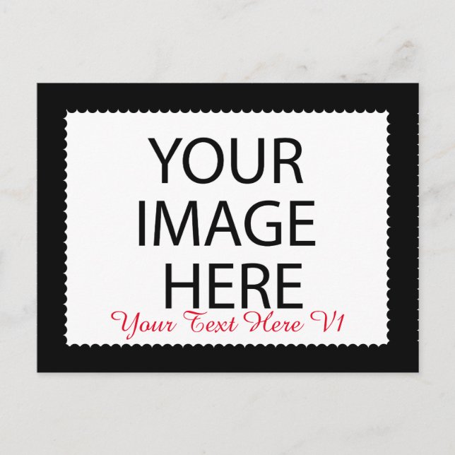 DIY Custom Zazzle Foto von Frame You Design Jursel Postkarte (Vorderseite)
