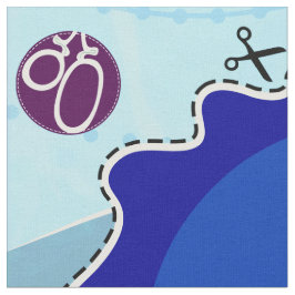 DIY Cut & Seeing: Blaues Seepferd Stoff