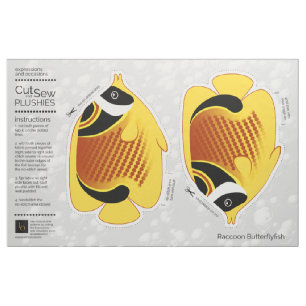 DIY Cut & Sew Plush Halfmoon Butterflyfish Stoff