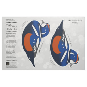 DIY Cut & Sew Plush Male Harlequin Duck Stoff
