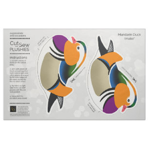 DIY Cut & Sew Plush Männliche Mandarin Duck Stoff