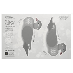 DIY Cut & Sew Plush Weibchen Mandarin Duck Stoff