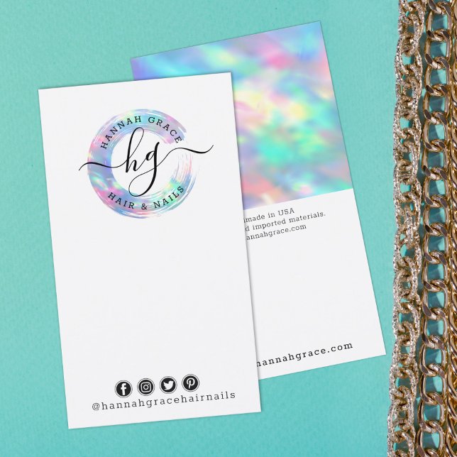 DIY Earring Jewelry Bow Card Rainbow Pastel Swash Visitenkarte (Von Creator hochgeladen)