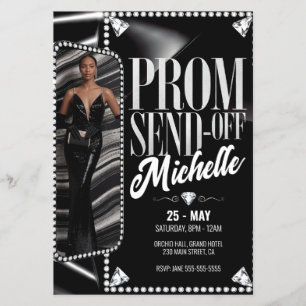 DIY Elegant Prom Foto Abschluss abschicken Flyer