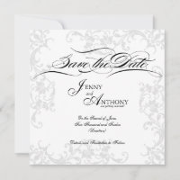 DIY Elegant Save the Date in Schwarz und Weiß