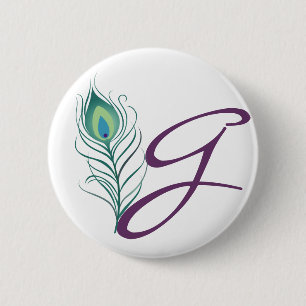DIY elegante Pfau-Feder Button