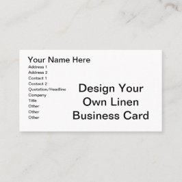 DIY - Entwerfen Sie Ihr eigenes Leinen Visitenkarte