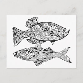 DIY Erwachsenenfarbe bei Fischdesign Postkarte