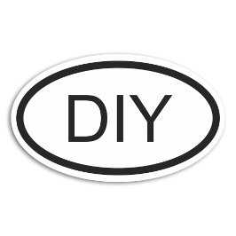DIY Euro Style Oval Aufkleber