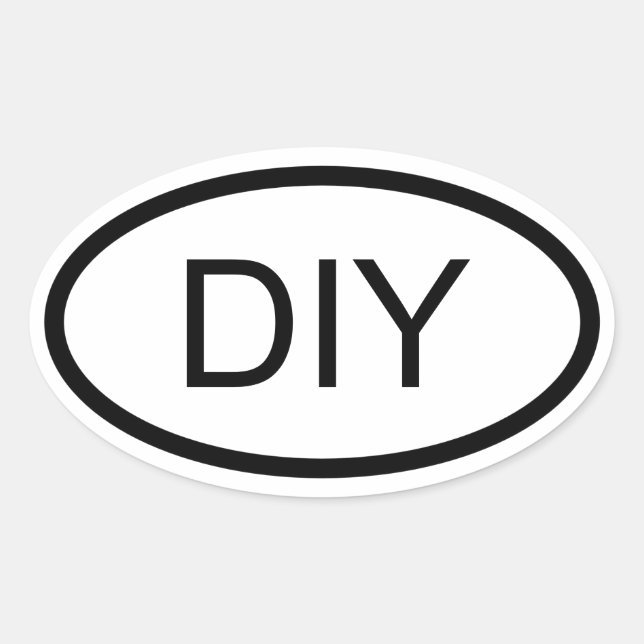 DIY Euro Style Oval Aufkleber (Vorderseite)