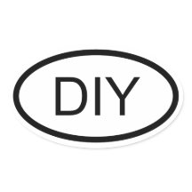 DIY Euro Style Oval Aufkleber
