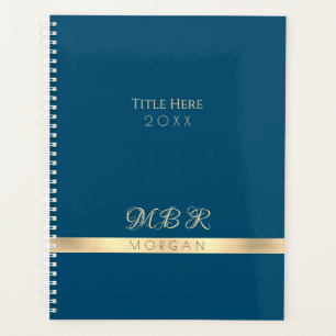 DIY Extravagant Gold Monogram & Name, Title, Dark Planer