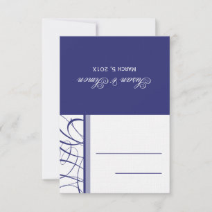 DIY-Falt-Tischplatzkarte - Navy Einladung