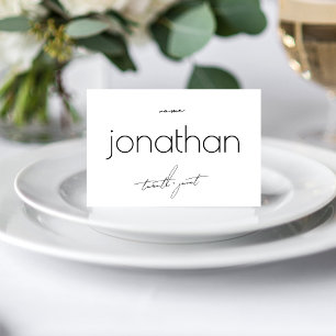 DIY Falted Stylish Names Wedding Platzkarten Tischnummer