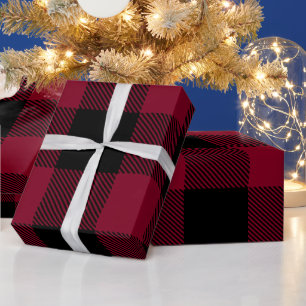 DIY-Farben Buffalo Plaid Tartan LG SV Schwarz Burg Geschenkpapier