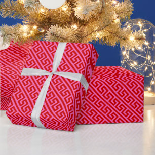 DIY-Farben Diag Griechischer Schlüssel Groß SV Hot Geschenkpapier