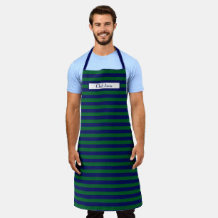 DIY-Farben Horiz Stripe Navy Grün Schürze
