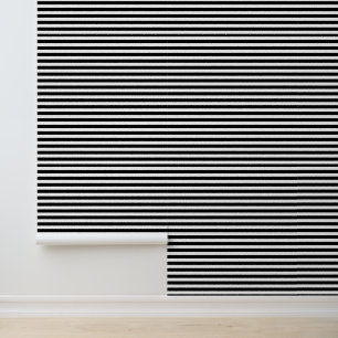 DIY-Farben horizontale Streifen Schwarz Weiß Tapete